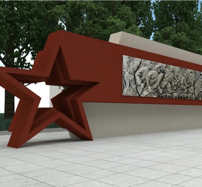 平江锈钢板精神堡垒